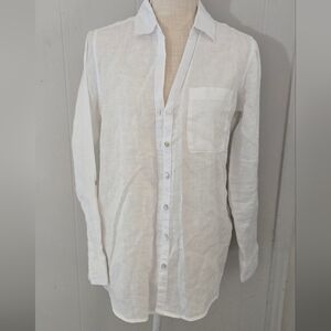 Sigrid Olsen White Button Down Shirt